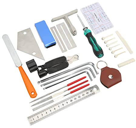 Gitarren-Reparatur-Werkzeuge, Gitarren-Reparatur-Werkzeug-Set, notwendige Messungen für Stimmgeräte für Saiteninstrumente für Gitarrenliebhaber für Handwerker