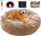 KZhanmy Haustierbett flauschig,Gemütliches Waschbar Haustierbett Hundekissen Sofortige Entspannung, Leicht zu Entfernen, Hundesofa Weiches Reduziert Angst, Farbe Optional-Khaki||4XL-110cm/43in