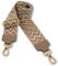 BRISE Taschengurt für Damen & Herren, 5cm Breiter Schultergurt, Verstellbarer 80-130 cm Taschenriemen aus Polyesterstoff und Leder, Stylischer Riemen mit 360 Drehbarer Kopf (Zickzack - Taupe)