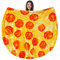 Vessia Pizza-bedruckte Überwurfdecke, realistische, lustige, runde Lebensmitteldecke für Erwachsene und Kinder, 300 g/m², Pepperoni-Pizza-Decke für Couch, Sofa, Bett, lustige, bequeme, gemütliche