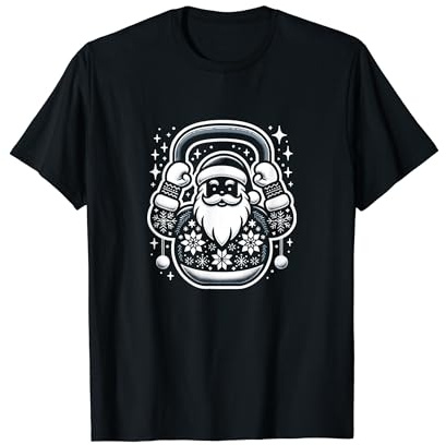 Buff Santa Kettlebell Weihnachten T-Shirt