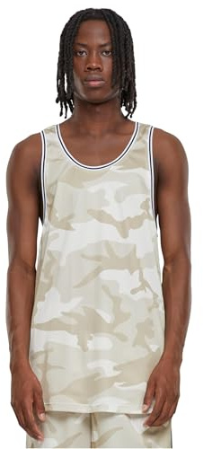Urban Classics Herren Tanktop Camo Mesh Tanktop, lässiges Tanktop für Männer, Camouflage-Print, Größen XS-5XL