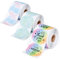 Phomemo 3 Rollen M110 Thermotransfer-Etiketten rund - Multifunktionale selbstklebende Etiketten, 3 Rollen 1,57'' x 1,57'' (50x50mm) bunte runde Etiketten, 140 Etiketten/Rolle, insgesamt 3 Rollen