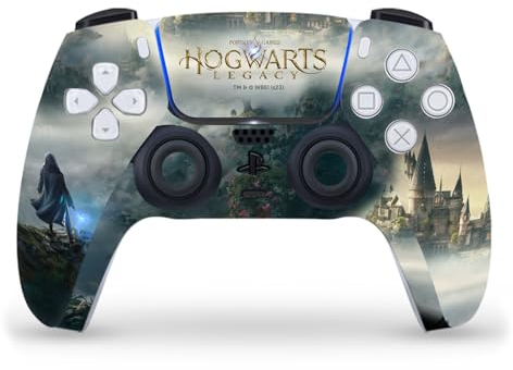 Head Case Designs Licenza Ufficiale Hogwarts Legacy Arte Chiave Grafica Vinile Frontalino Sticker Gaming Pelle Adesivo Compatibile con Sony Playstation 5 PS5 DualSense Controller