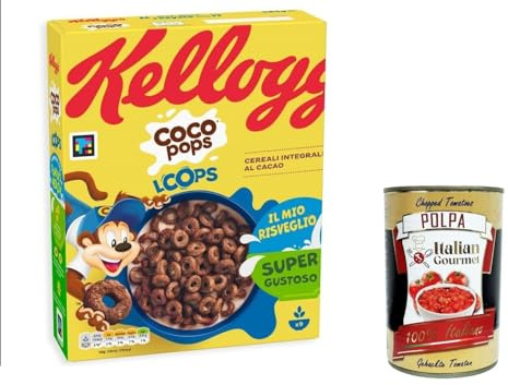 3x Coco Pops loops, knuspriges Schokoladenmüsli 285g + Italian Gourmet polpa 400g
