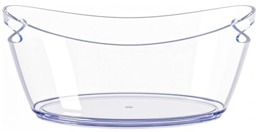 Ice Buckets for Parties, 5.5 Liter Large Clear Acrylic Food Grade Ice Bucket, Mimosa Bar Supplies Beverage Tub for Champagne Beer Sparkling Wine Cocktails