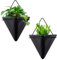 Muro para Plantas de Interior, 2 Piezas de 6 Pulgadas Cerámica de la Pared Colgante de Pared, macetas geométricas Colgantes, macetas de Flores pequeñas para Plantas de Interior