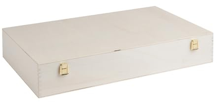 Cassette in legno Cassetta in Multistrato di pioppo Grezzo per 6 Bottiglie Standard da 750 ml Misure Interne: 56,5X33,5X9 - LEG6