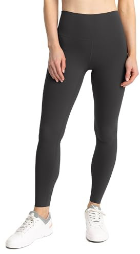 Free Fly Damen-Leggings für den ganzen Tag, ultraweich, feuchtigkeitsableitend, 66 cm Schrittlänge, hohe Taille, Yogahose, Schwarzer Sand , X-Klein