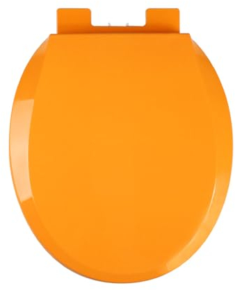 Runder WC-Sitz mit Absenkautomatik, langsam schließend, Orange