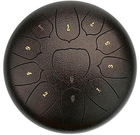 Steel Tongue Drum 11 Noten - Handpan Drum mit Drumsticks und Tragetasche - Mini Drum Percussion Instrument - Tank Drums - Tolles Geschenk