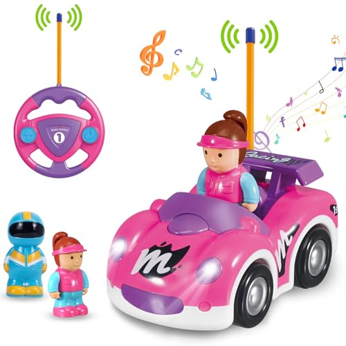 Pup Go Kleinkind RC Cartoon Rennwagen für Jungen 18 Monate+ mit 2 Puppen