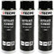 TECPO Lackspray schwarz glänzend, 3x500ml Autolack Rallyschwarz Sprühlack Farbspray mit hoher Deckkraft für Innen- und Außenbereich