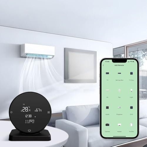 LUCKCDUO Sensor inteligente para temperatura y humedad WiFi habilitado para compatibilidad Tuya