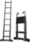 Teleskopleiter für Dachzelt/Dachboden, 5 m/4 m/3 m/2 m, Aluminium-Verlängerungsleiter mit abnehmbarem Haken und stabilisierender Sicht, Mehrzweck-Leiter
