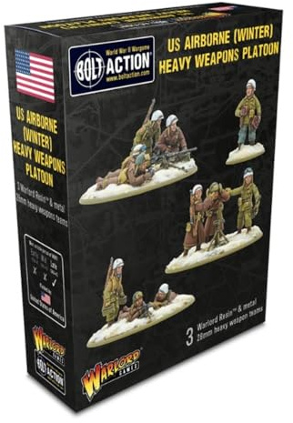 Warlord Games US Airborne (Winter) Heavy Weapons Platoon - 28mm Scale Resin Miniatures for Bolt Action Highly Detailed World War 2 Miniatures