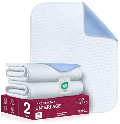 Pataya Inkontinenzunterlage waschbar - Matratzenschutz 70x100 | Wasserdicht - Matratzenauflage - Bettunterlage - Nässeschutz - Bett Inkontinenzauflage - Oeko TEX Zertifiziert