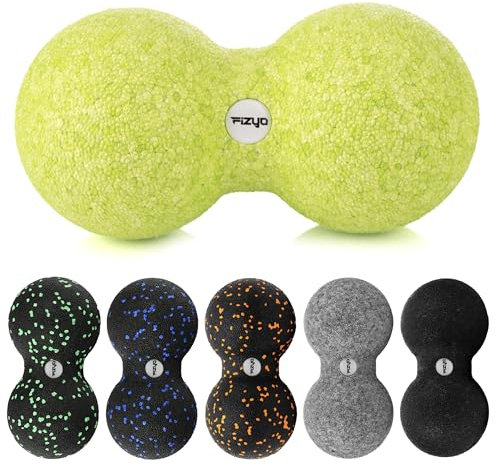 Fizyo Duoball 16x8 cm - Faszienball für Rücken, Nacken & Triggerpunkt-Therapie, EPP Massageball für Wirbelsäule, Physiotherapie & Schmerzlinderung, Doppelball für Tiefengewebsmassage - Limette