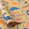 RUSPEPA Boys Birthday Wrapping Paper, Mini Roll, Kraft Paper Roll, Gift Wrap with Dinosaur and Happy Birthday Text Pattern for Kids, Birthday, 43.2cm x 5m