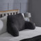 OHS Reading Pillow for Bed Adult, Teddy Fleece Cuddle Cushion Gaming Soft Cosy Supportive Fleece Pillow with Arms Snuggle Hug Relaxing at Home - Black