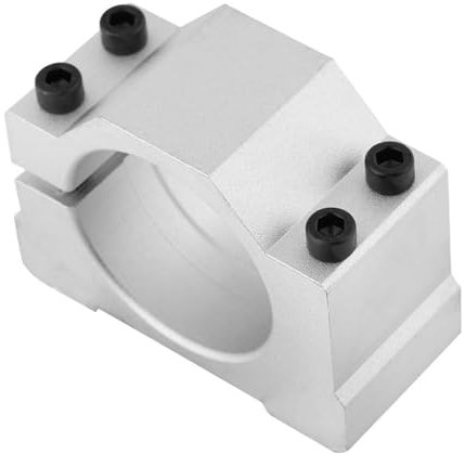 65mm CNC Spindle Motor Bracket, Aluminum Alloy CNC Motor Bracket Spindle Motor Mount Base with Screws for CNC Router Engraving