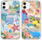 Yoedge 2 Stück HandyHülle für iPhone 12/iPhone 12 Pro Hülle, Collage Aesthetic Hibiskus Blumen Muster Sommer Design Mädchen Junge Geschenk, Transparent Silikon Schutzhülle 6,1 Case,Strand