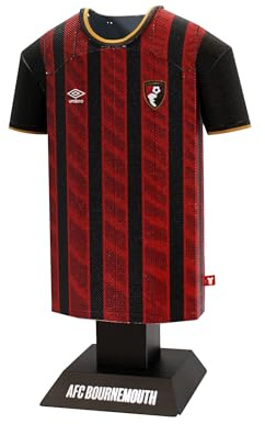 AFC Bournemouth Home Away Third Retro Metal Football Shirt - Officially Licensed Miniature Alloy Replica Jersey Collectible Display Gift - Personalise Customisable Name & Number Decals