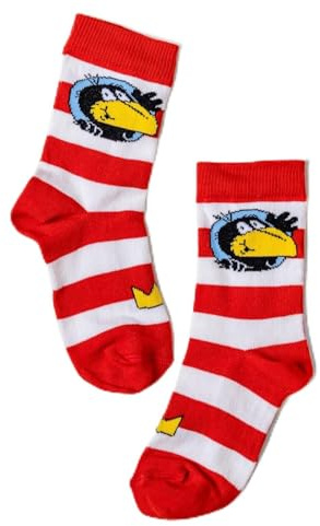 DH-Konzept 1 Paar Socken * DER KLEINE RABE SOCKE * für Kinder | Bunte Strümpfe für Jungen und Mädchen | Kinderstrümpfe Mitgebsel Geschenk Adventskalender