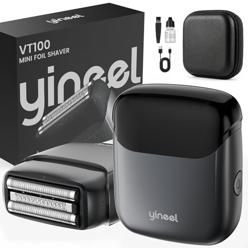 Yineel Rasoio Elettrico corpo Uomo, 90 Min Mini Rasoio a Lamelle Wet & Dry
