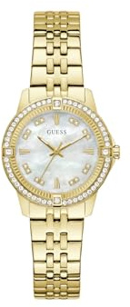 GUESS Damen Uhr Armbanduhr Colette Edelstahl