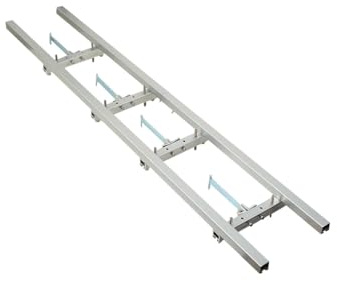 Mreryyse Rail Mill Guide System, 6ft Milling Guide, 4 Crossbar Kits Chainsaw Mill Rail Guide, Aluminum Adjustable Saw Mill Rail System Work with Chainsaw Mills for Builders and Woodworkers