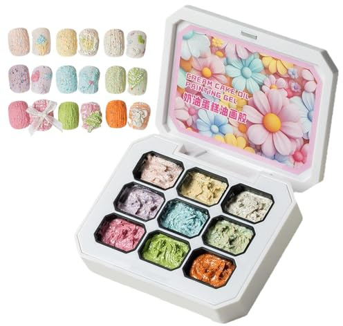 Smalto Gel per 9 colori costruibili per smaltatura unghie | per manicure in gel per Donne Sposa Fai da te Unghie Festività French Tips Extension Compleanno Salone