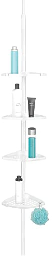 Better Living Products 70040 ULTI-MATE Rust Proof Aluminum Tension Shower Pole Caddy, No Size, White