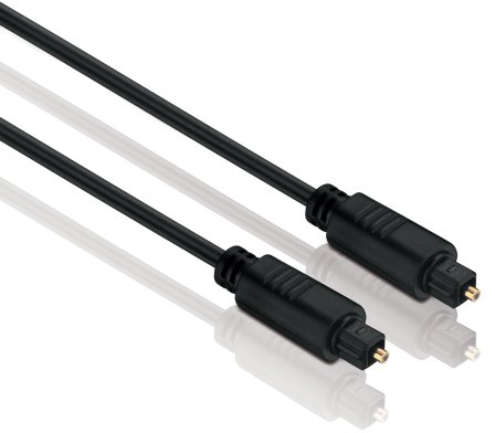 HDSupply TC020-030 Toslink S/PDIF cable de audio, fibra óptica, enchufe, Ø 5.0mm, 3.00m, negro