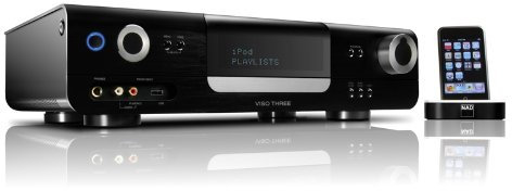 NAD VISO Three ricevitore stereo CD con docking station per iPod, FM/AM RDS Radio e porta USB