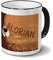 printplanet Tasse mit Namen Florian - Motiv Kaffeebohnen - Namenstasse, Kaffeebecher, Mug, Becher, Kaffeetasse - Farbe Schwarz