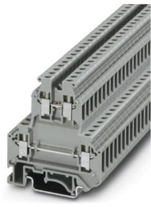 PHOENIX CONTACT UKK 5 double-deck clamp, screw connection, 0.2 mm² - 4 mm² cross section, 24-12 AWG, 6.2 mm width, grey, 1 piece