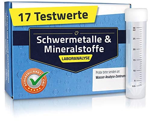 Wassertest auf Schwermetalle, Mineralstoffe, Wasserhärte und andere chemische Stoffe – inkl. Test-Set und Laboranalyse