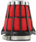 Macchina da corsa – Filtro Aria Malossi E5, Mikuni, Porta: 55 mm, Nero, interno Filtro: Rosso