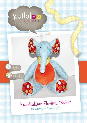 kullaloo - Schnittmuster & Nähanleitung für Kuscheltier Elefant Kumi