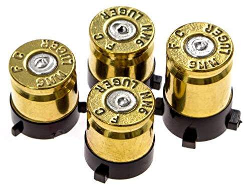 Xbox One Bullet Buttons Raplacement A B X Y Echtes Bullet Messing Gehäuse Gold Messing mit Silber Nickel Primer