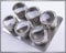 Bingo-Shop Gewürzständer, Magnetisch, Metall, Silber, Küchen-Gewürzregal, 6 Gewürzdosen