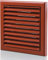 Blauberg Louvred Wall Vent Grille 125 mm - 5 Inch Terracotta with Flyscreen for Internal Or External Use Tumble Dryer Ventilation Cover Extractor Fan Kitchen Grill Outside Cooker Hood Ducting