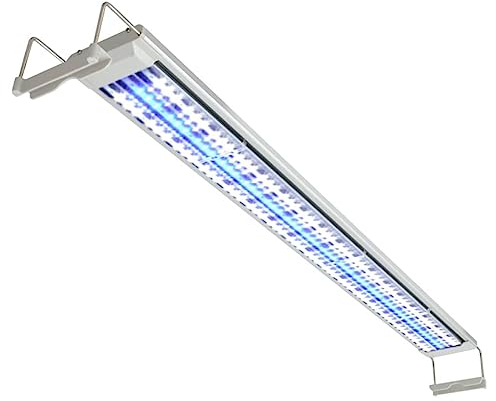 vidaXL Aquarium LED-Leuchte Aufsetzleuchte Klemmleuchte 120-130 cm Alu IP67