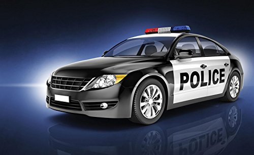 Forwall Fototapete Vlies - Tapete Moderne Wanddeko Polizeiauto V4 (254cm. x 184cm.) AMF1925V4 Wandtapete Design Tapete Wohnzimmer Schlafzimmer