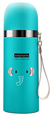 Jzhen Bouteille d'eau Enfant, Bouteille D'eau Isotherme 500ml Bouteille d'eau Ecologique Reutilisable Acier Inoxydable