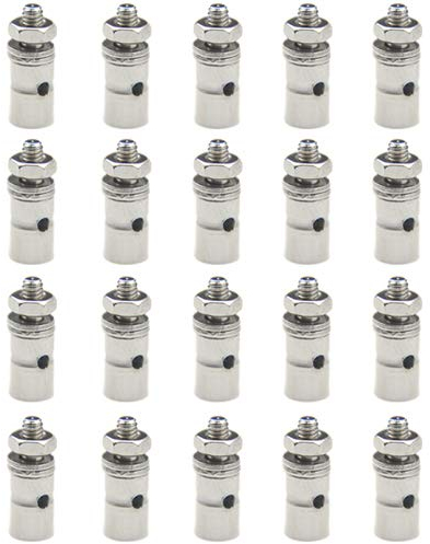 WMYCONGCONG 20 Stück Einstellbare Stößelstangen-Verbindungsstücke Gestängestopper 1.3mm RC Boot Schubstangenstecker Adapter Servostangenstecker