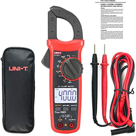UNI-T UT201+ Pince multimètre numérique True RMS Pince mètre DC/AC Tension Mètre NCV AC Courant Diode Résistance Pince Testeur