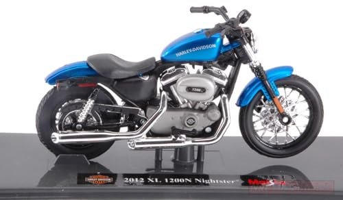 Maisto Scale Modell KOMPATIBEL MIT Harley Davidson XL 1200N NIGHTSTER 2012 Blue 1:18 MI18861