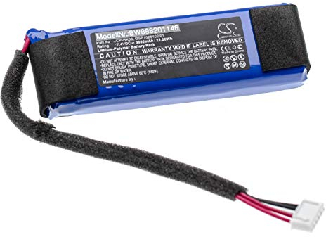 vhbw Batería Compatible con Harman/Kardon Go Play, Go Play Mini, Go+ Play Altavoces, Cajas acústicas (3000 mAh, 7,4 V, polímero de Litio)